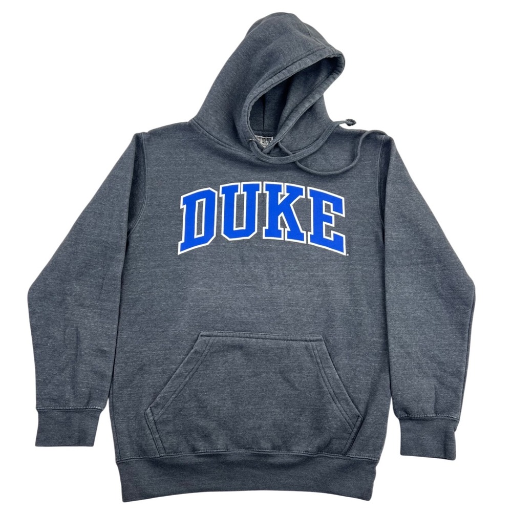 Duke University Hoodie Men's SMALL‎ Gray Spell Out Pullover Sweatshirt Vintage
